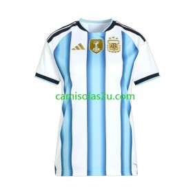 Camisolas de futebol Argentina Mulher Equipamento Principal World Cup 2026 Manga Curta